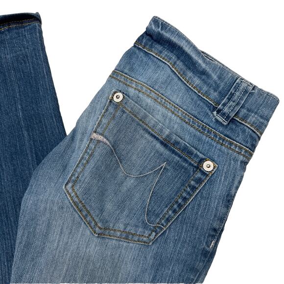 Vintage DKNY Jeans Womens Low Rise Bootcut Pants Size 3 Y2k Med Wash 90s Grunge - Picture 2 of 9